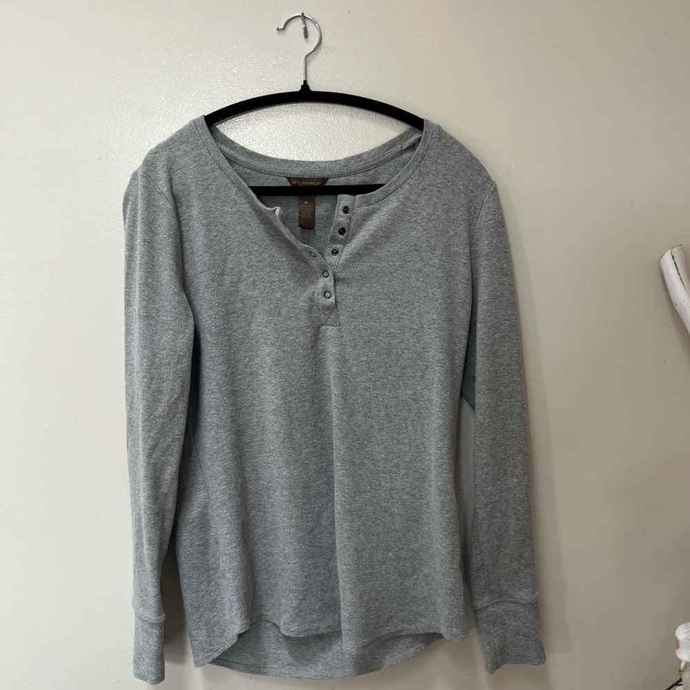Bit and Bridal Long Sleeve Grey Shirt
